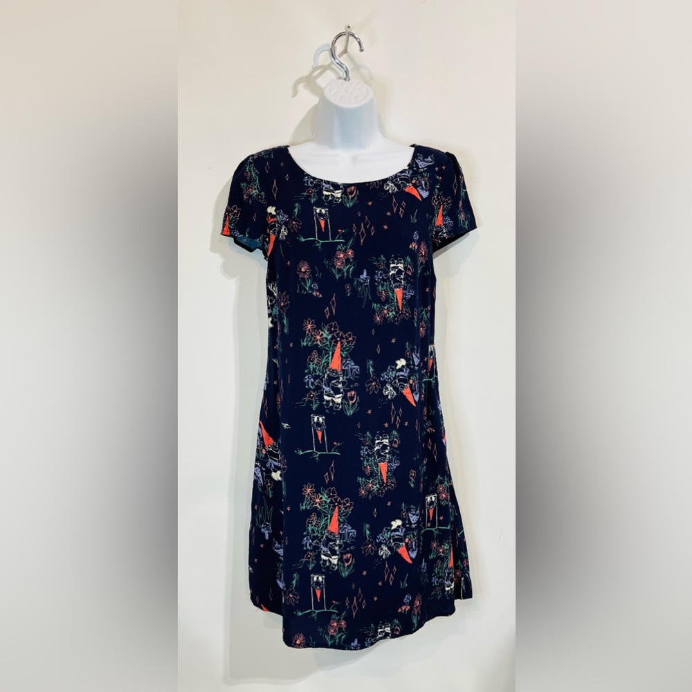 MODCLOTH Women’s Gnome Dress With Pockets 100% Rayon Size Small